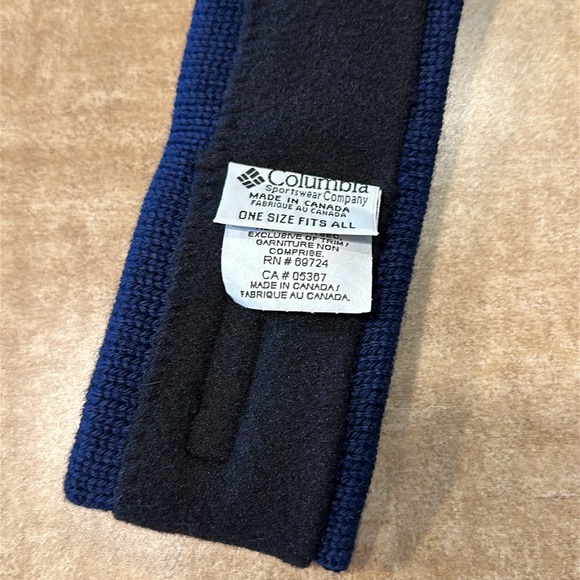 Columbia Wool Fleece Lined Headband Snowflake Pattern Navy Blue Green Purple - Picture 5 of 8